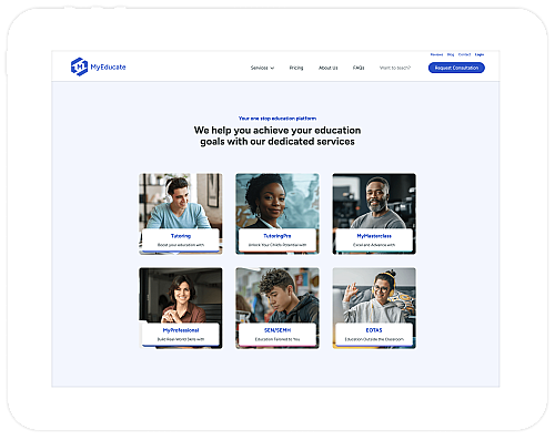 Myeducate web design and development